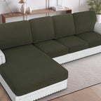 H.VERSAILTEX Sectional Couch Covers 4 Pieces Sofa Seat Cushion Covers L Shape by HVERSAILTEX
