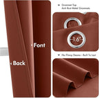 MIULEE Fall Blackout Curtains for Bedroom 2 Panels 40"x54" Long Terracotta | - Image 4