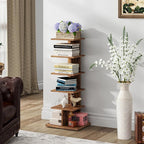 TUTOTAK Narrow Bookshelf, 6-Tier Bookcase, Spine Book Shelf - Image 6