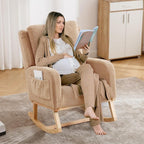 HCHAIRH Rocking Chair Nursery, Boucle Nursing Rocking Chairs, Upholstered - Image 9