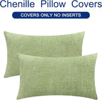 CaliTime Decorative Couch Throw Pillow Covers 20 X 12 Inches Sage Green | Pack - Image 6