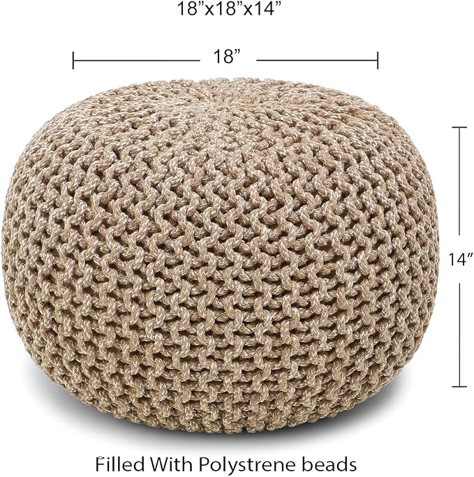 REDEARTH Round Pouf Ottoman - Image 3