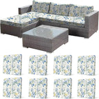 CALBODE 8 Pcs Stretch Indoor/Outdoor Seat Cushion Covers, by CALBODE