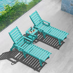 SERWALL Double Adirondack Side Table End Table Set of 4- Tiffany - Image 3