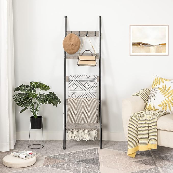 HOOBRO Blanket Ladder, 5-Tier Towel Rack - Image 4