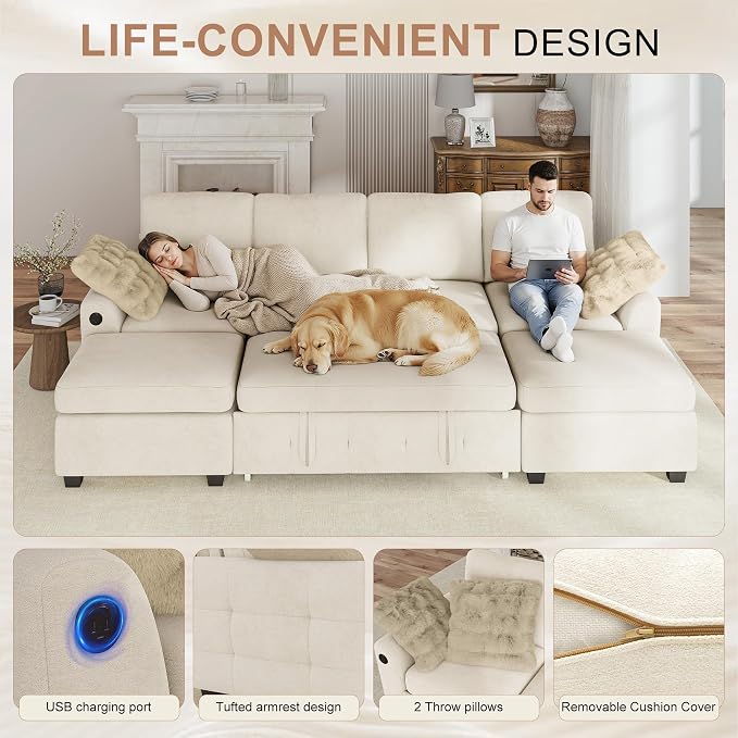 Hanherry 104" Sectional Couch - Image 7