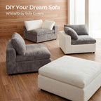 Amsleekey 108" Cloud Sectional Couches, - Image 5