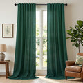 Dark Green Curtains 96 Inches Long by Pitalk