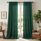 Dark Green Curtains 96 Inches Long by Pitalk