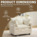 Modular Sectional Sofa Cloud Couch, Deep Seat Washable Chenille Fabric Sofa - Image 2
