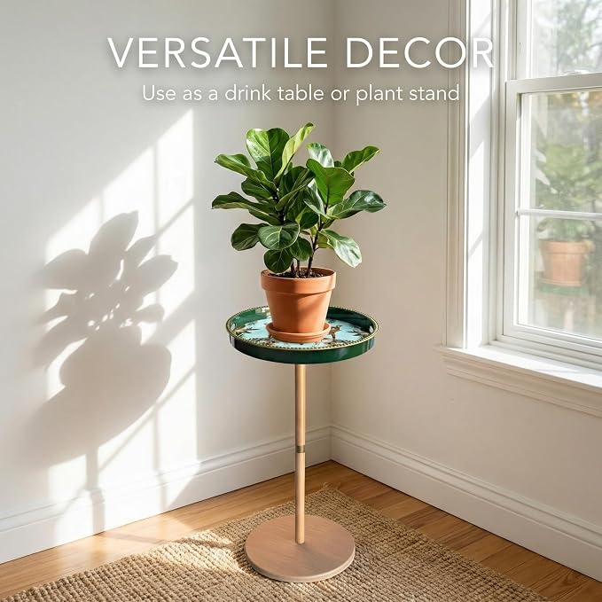 Gesodant Boho Single Leg Round Side Table - Image 7