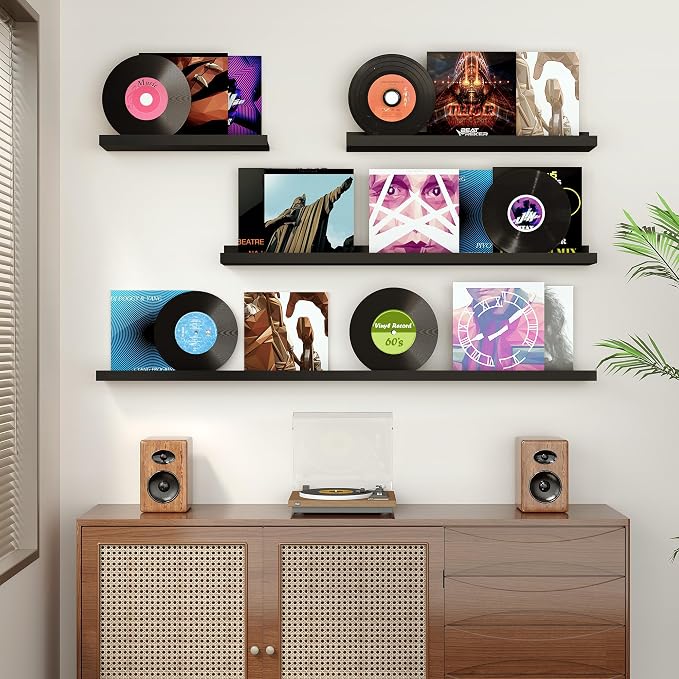 Floating Shelves for Wall, 16 inch Wood Floating Shelves Set of 2, Picture - Image 5