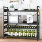 HCHQHS Bookshelf, Adjustable Industrial Bookcase, Vertical Tall Book Shelf - Image 9