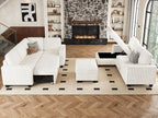 Belffin Corduroy Fabric Loveseat Module - Image 8