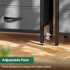 Huuger Nightstand with Charging Station, Fabric Drawers, End Table with Open - Image 8