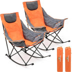 SUNNYFEEL Oversized Rocking Camping Chair 2 Pack, Fully Padded Patio Chair by SunnyFeelCamping