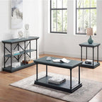 24/7 Shop at Home Ambridge Transitional Multi-Storage Wood 3-Piece Coffee Table - Image 2
