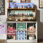 4ever2buy Farmhouse Coffee Bar Cabinet - Image 6