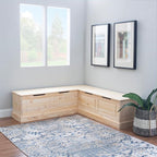 Linon Harris Unfinished Wood Backless Nook - Image 3