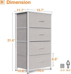 ODK Dresser for Bedroom with 4 Storage Drawers, Small Dresser Chest of Fabric - Image 3