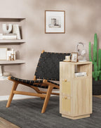 YMYNY Rattan Nightstands Set of 2, Boho Bedside Table - Image 7