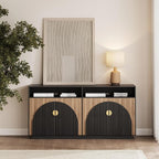 BELLEZE 65-inch Fluted Sideboard Buffet Cabinet by BELLEZE