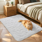 2x3 White Fluffy Soft Area Rug Non-Slip by ModernHomeDecor
