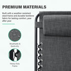 JEAREY Oversized Zero Gravity Lounge Chairs Set of 2, Adjustable Steel Mesh - Image 4