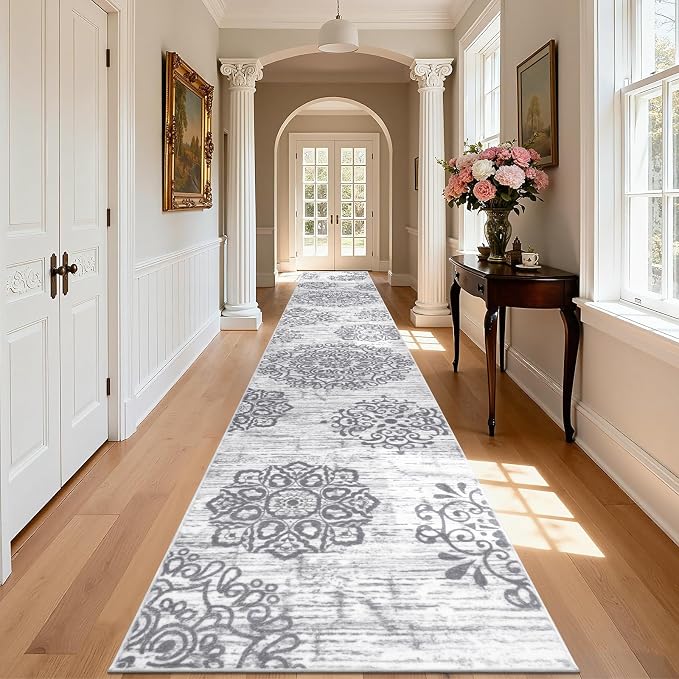 HEBE Hallway Runner Rug 3'x20', Washable Non Slip Kitchen Rug Runner | Soft by HEBE