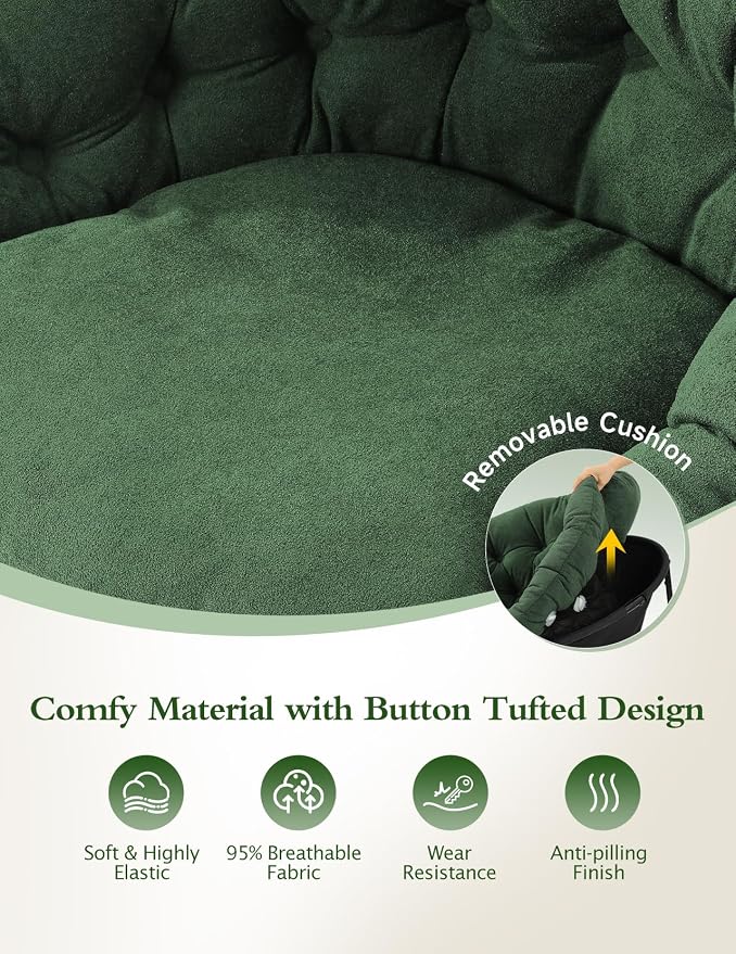 Kidirect Wide Rocking Chair Nursery, Comfy Saucer Nursery Rocking Chairs - Image 5