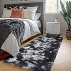 Amdrebio Black White Grey Runner Area Rug 2x6 - Image 4