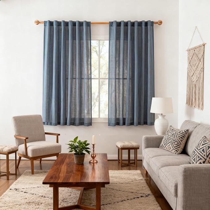 MYSKY HOME Short Semi Sheer Curtains - Image 3