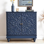 weselon Accent Cabinet Set of 2, Luxury Carving Board Buffet Cabinet - Image 3