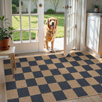 Lahome Checkered Easy Jute 3x5 Outdoor Rug, Washable Rugs - Image 3