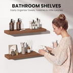 Fun Memories 20 Inch Floating Shelves Wall-Mounted, Engineered Wood Wall Shelves - Image 5