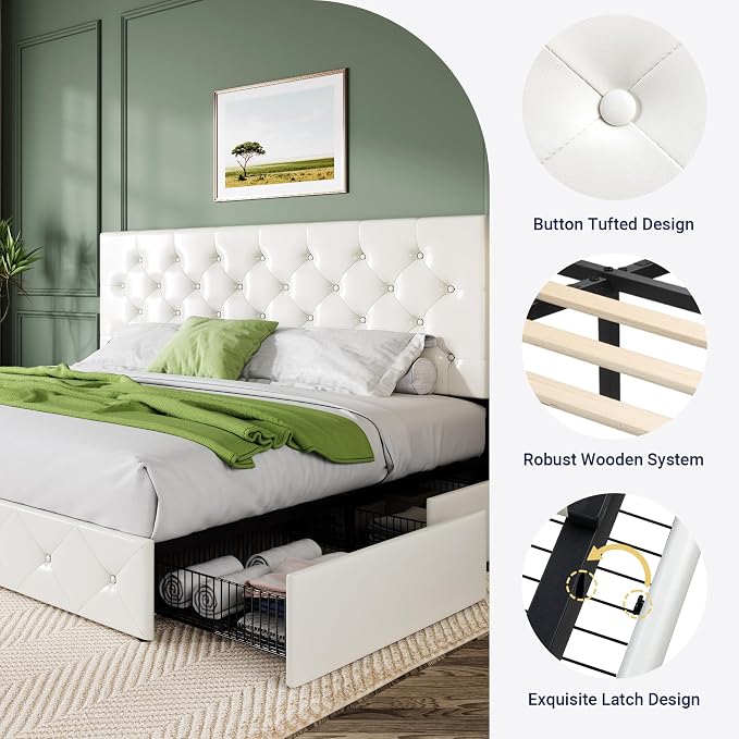 Allewie King Size Platform Bed Frame - Image 6