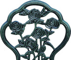 Oakland Living Cast Aluminum Conversation Set Metal Antique Green 3 Piece Patio - Image 3