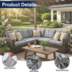 Smiry Waterproof Patio Cushion Covers, Stretch Outdoor Furniture Covers | Couch - Image 5