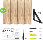Fixwal Floating Shelves for Wall, Wood Wall Mounted Shelves for Bedroom - Image 5