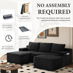 96" Sectional Couches for Living Room Cloud Couch Sofa - Image 4