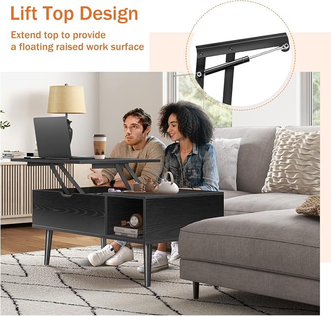 Sweetcrispy Coffee Table Lift Top Coffee Tables - Image 7