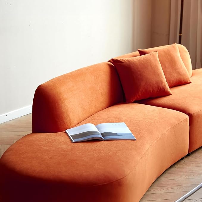 Container Furniture Direct 132" Curved Sofa - Image 8