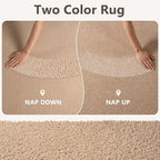 3x5 Beige Solid Area Rug Washable Non-Slip Soft Thin - Image 9
