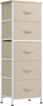 WLIVE Fabric Dresser, 5-Drawer Tall Dressers by WLIVE