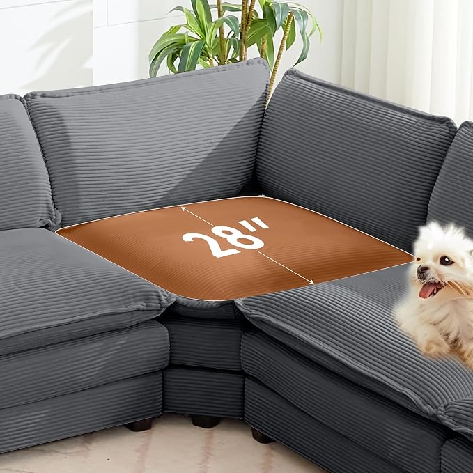 ROWHY 150'' Modular Sectional Corner Cloud Couch, 7 Seater Sofa Big Comfy - Image 5