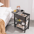 Yoobure End Table with Charging Station, Flip Top Side Table with USB Ports and - Image 9