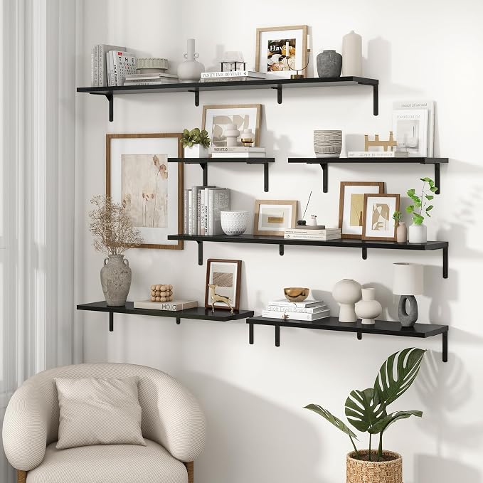Fun Memories Deep Floating Shelves, 48W x 8D Floating Shelves Set of 2 - Image 7