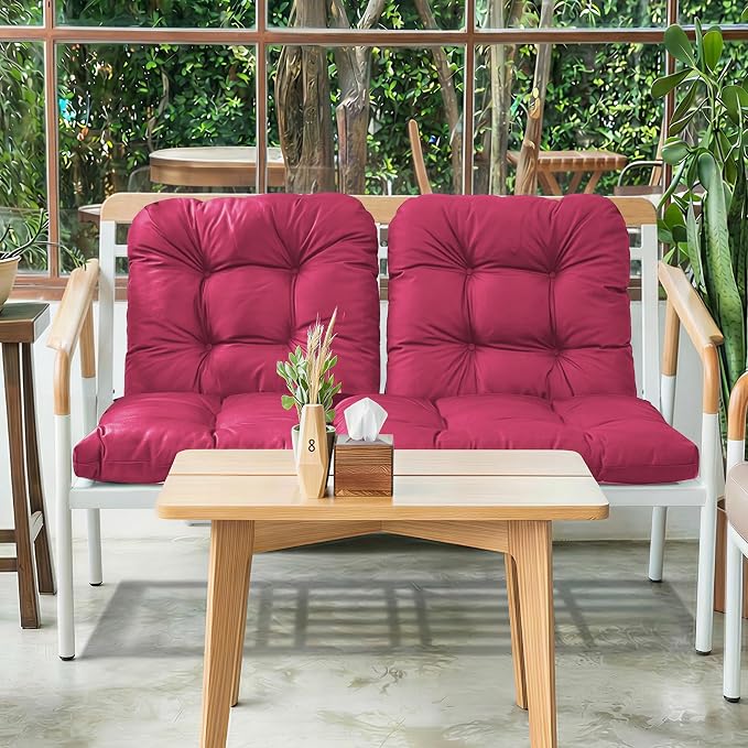 Wicker Chair Cushions of 3 Pieces, Waterproof Cushions - Image 8