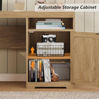 YOMILUVE 63" Farmhouse L Shaped Executive Desk - Image 6