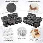 HAOMARKETS 2-Piece Recliner Sofa Set, Include Single Power Recliner Chair - Image 8